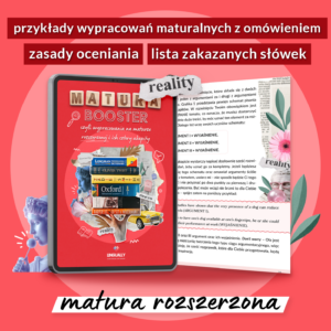 MATURA BOOSTER czyli wypracowania na poziomie rozszerzonym i ich cztery akapity